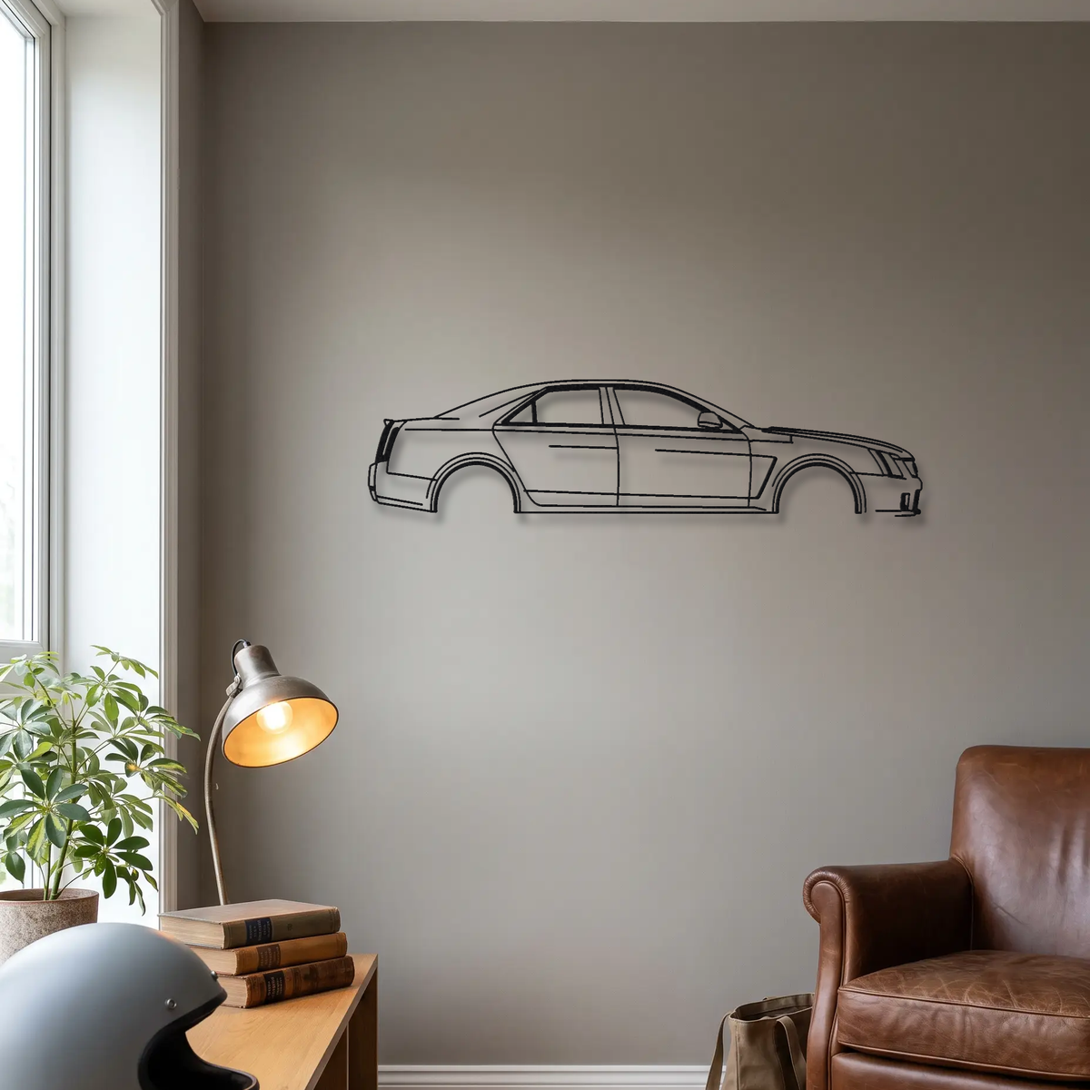 Cadillac CTS-V Gen 2 metal wall art room scene