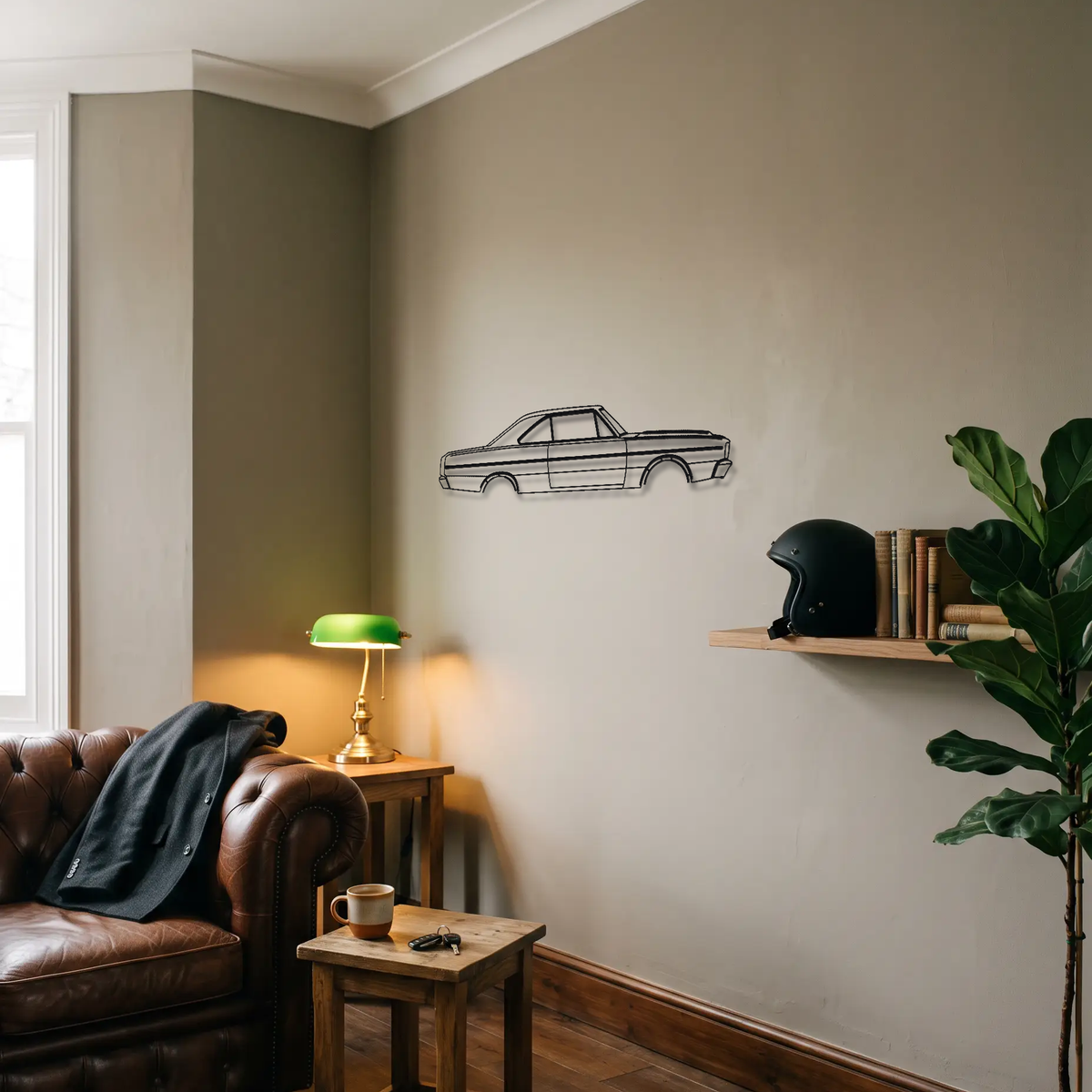 Dodge Dart GTS metal wall art room scene