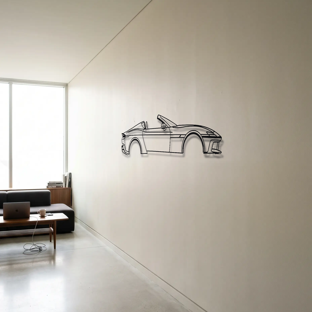 Ferrari 12Cilindri Spider metal wall art room scene