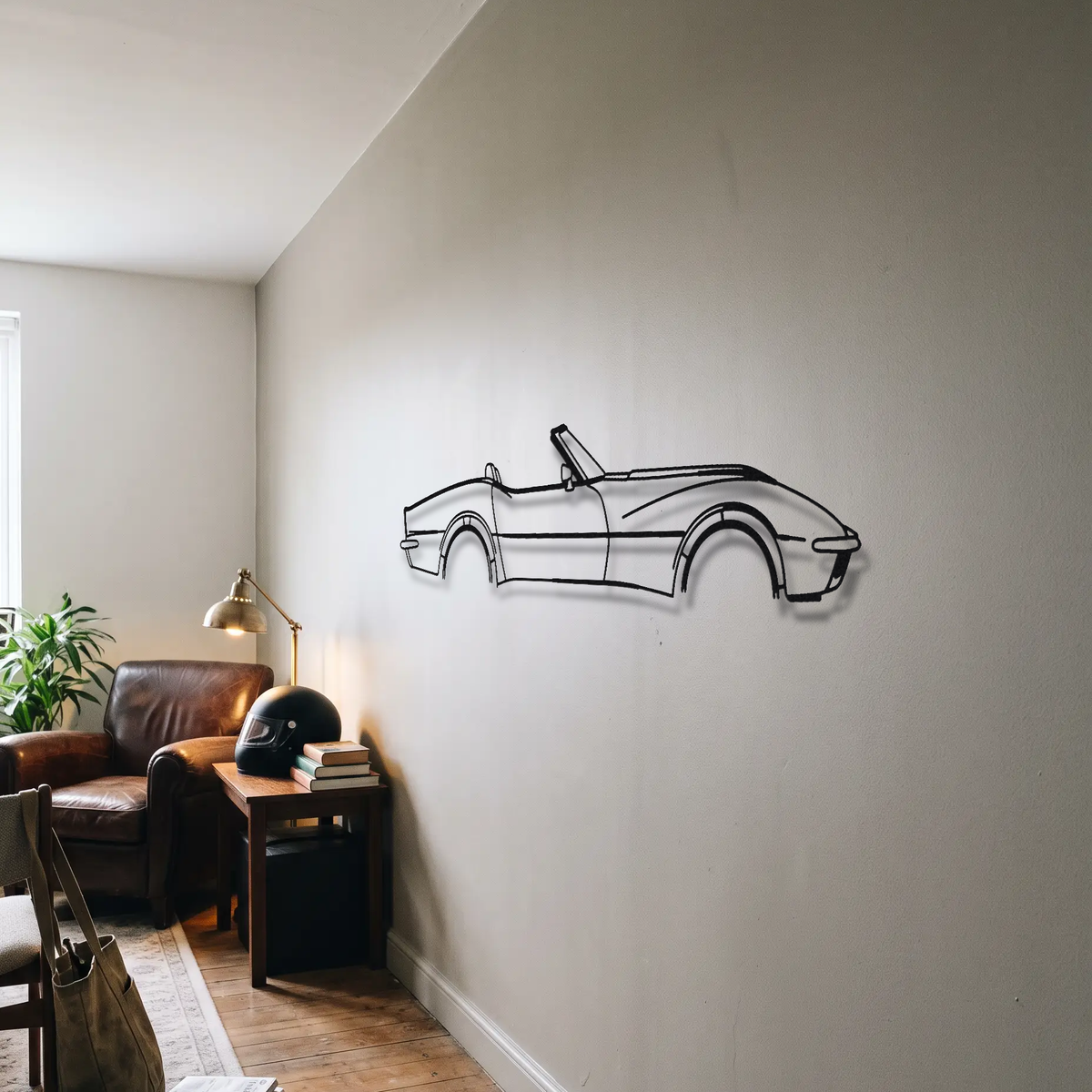 Chevrolet Corvette Convertible C3 metal wall art room scene