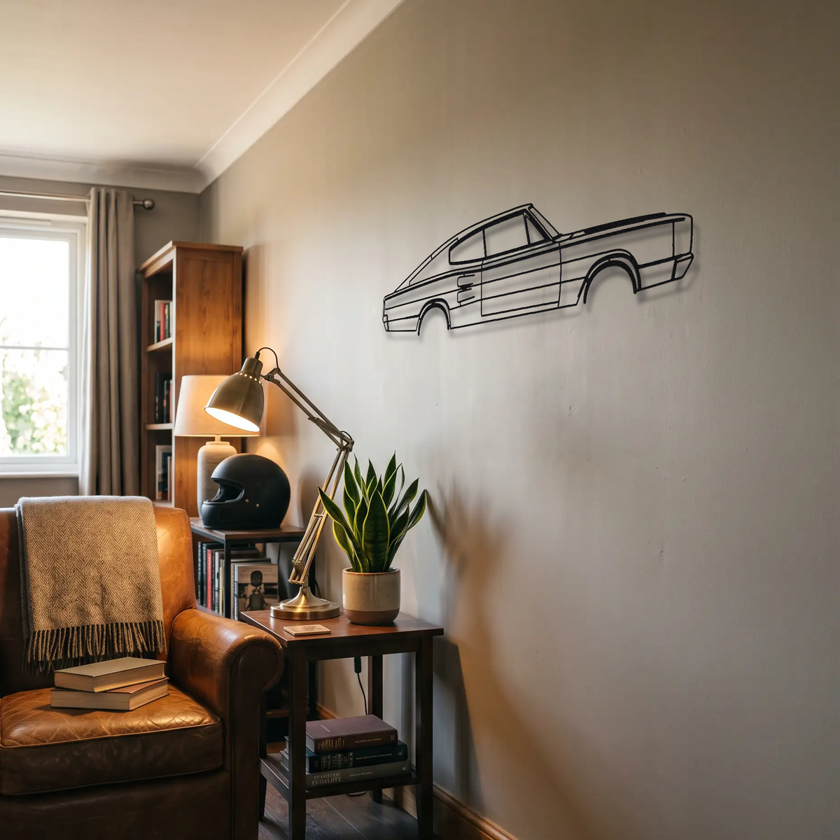 1966-1967 Dodge Charger Gen 1 metal wall art room scene