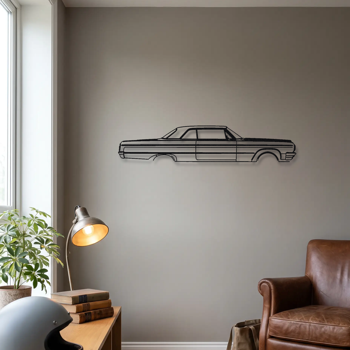 1961-1964 Chevrolet Impala SS 409 metal wall art room scene