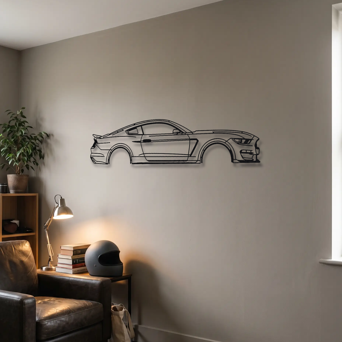 Ford Mustang Shelby GT350 S550 metal wall art room scene