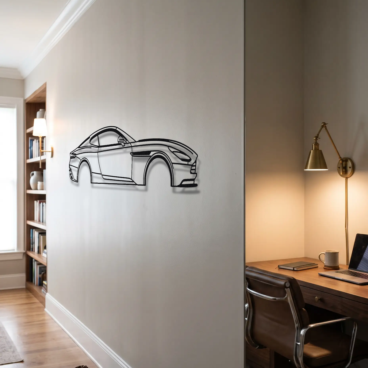 Aston Martin DB11 Coupe metal wall art room scene