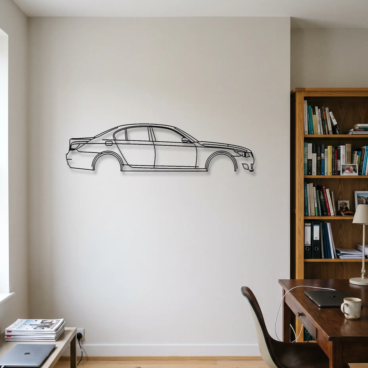 BMW M5 E60 metal wall art room scene
