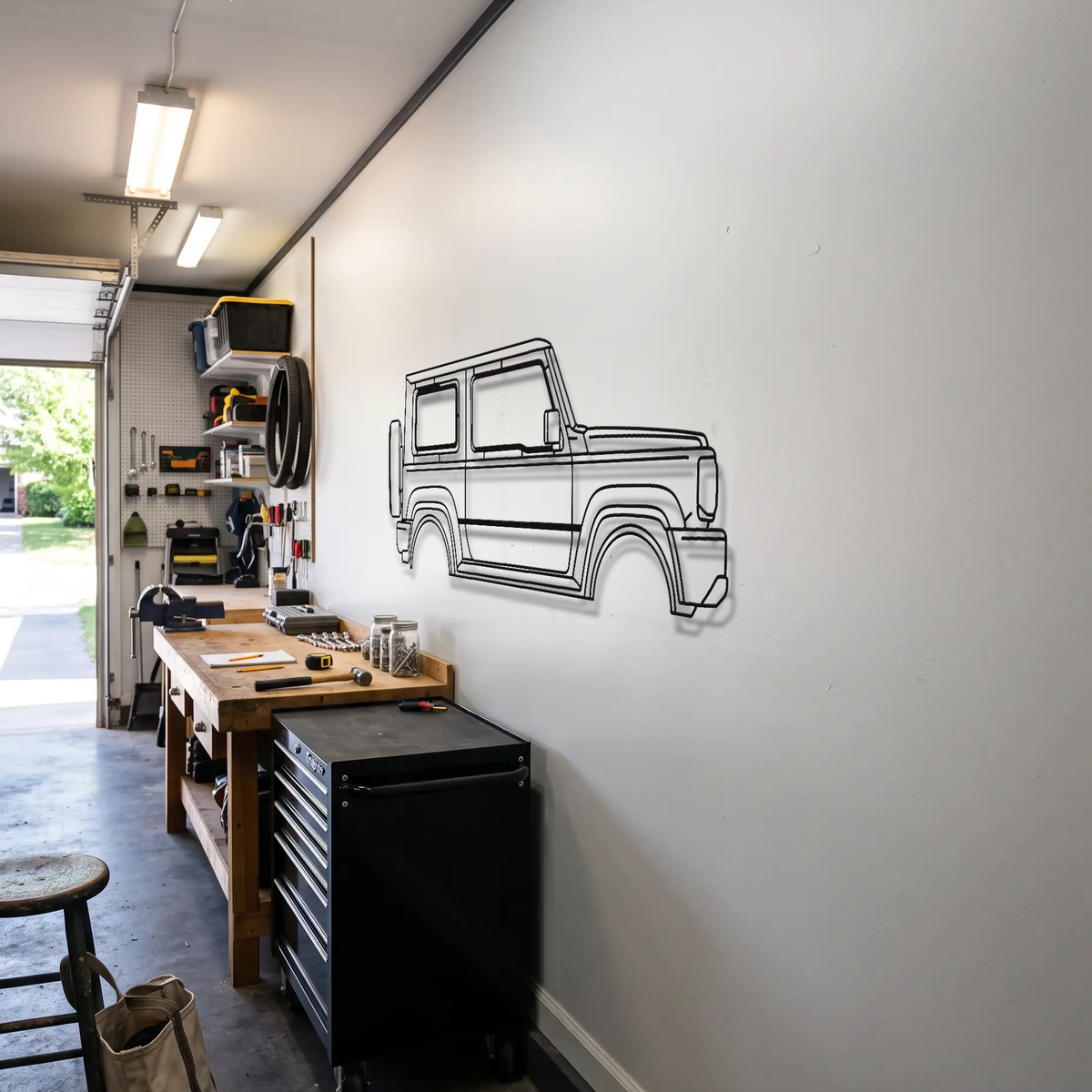 Suzuki Jimny JB74 Gen 4 metal wall art room scene