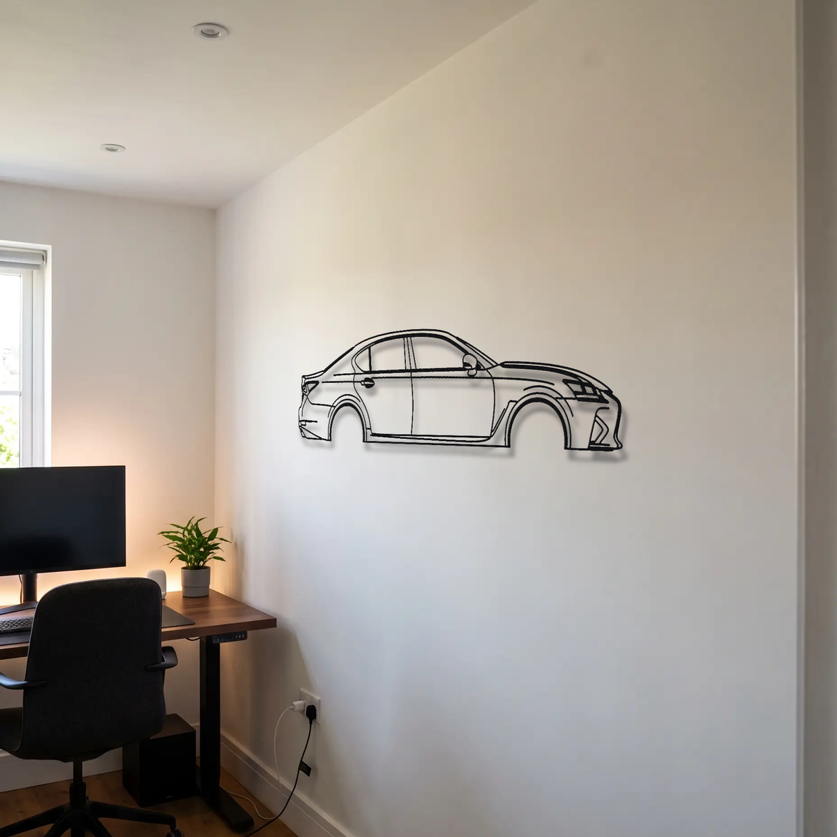 Lexus GS F metal wall art room scene
