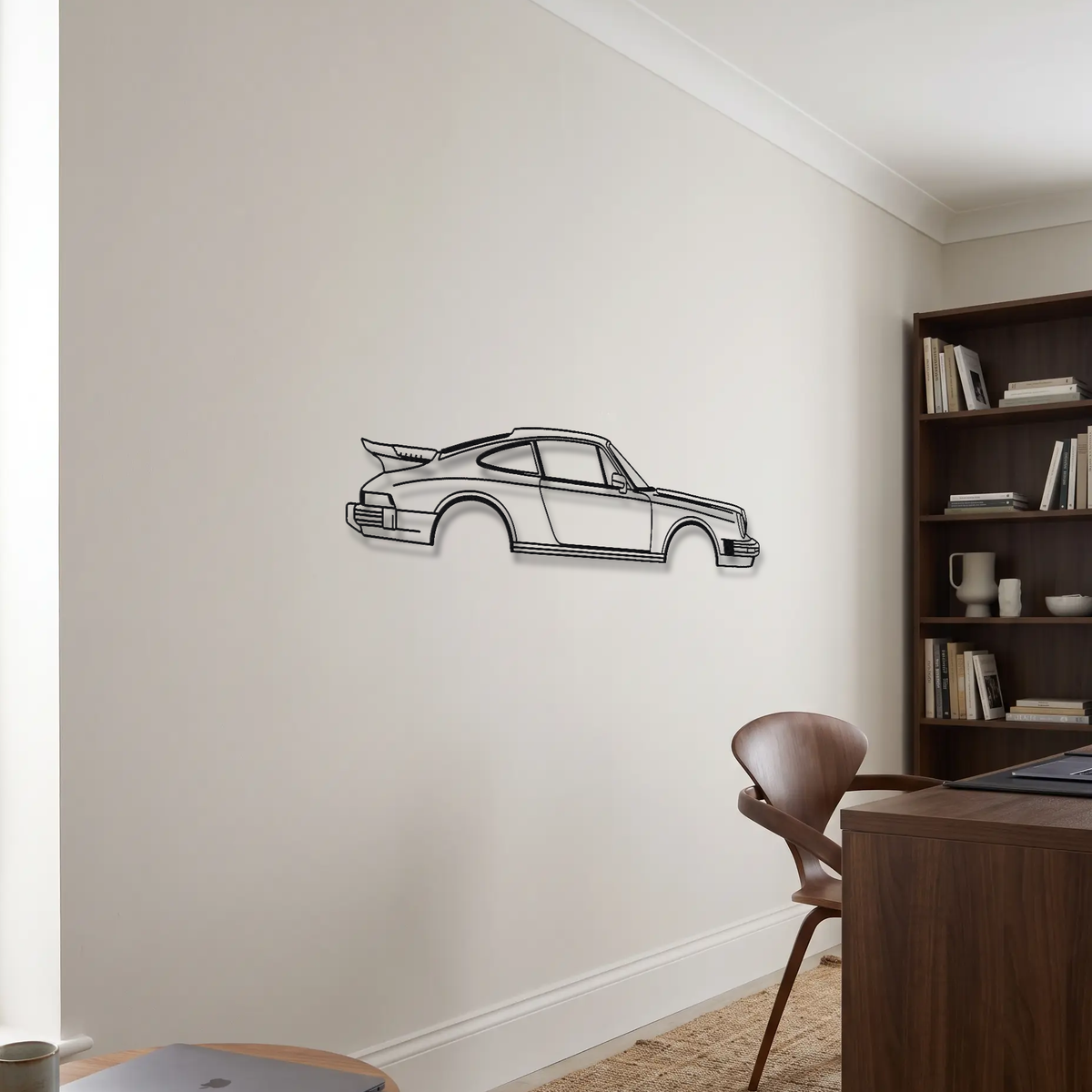 Porsche 930 Turbo Flachbau metal wall art room scene