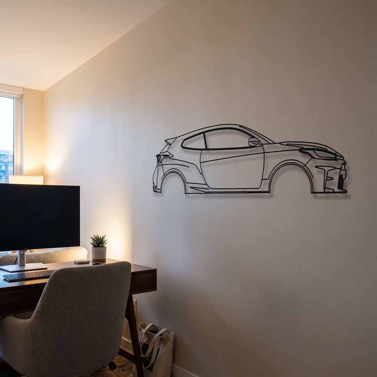 Toyota GR Yaris metal wall art room scene