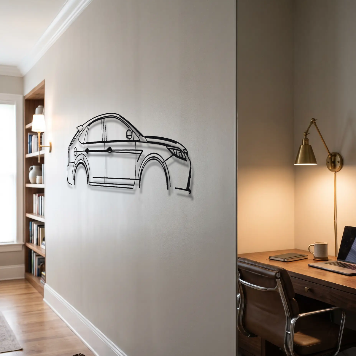 Ford Focus ST MK2 metal wall art room scene