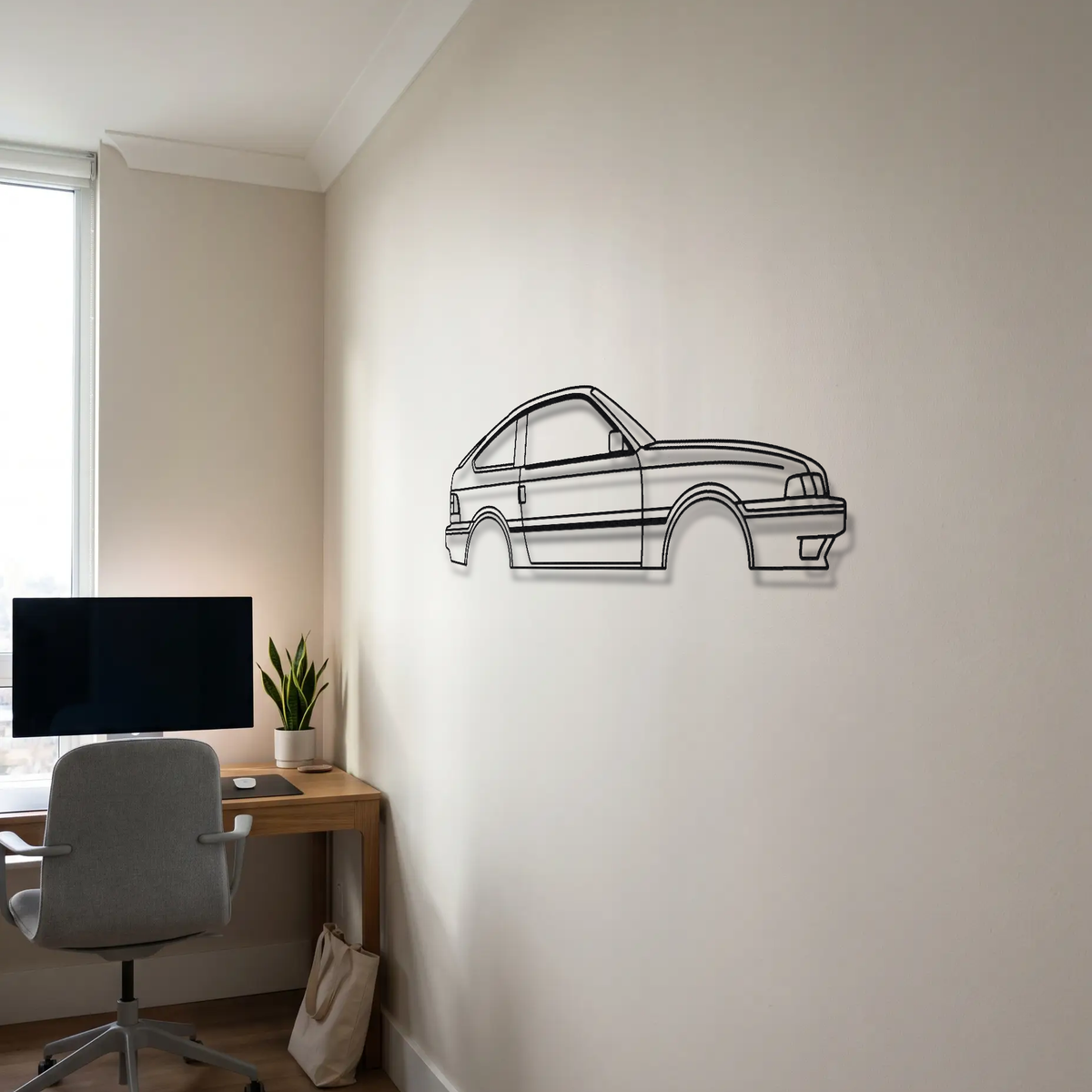 Honda CRX Si Gen 1 metal wall art room scene