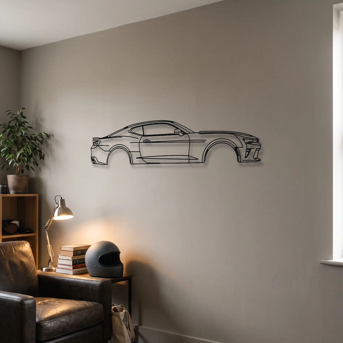 Chevrolet Camaro SS Gen 6 metal wall art room scene