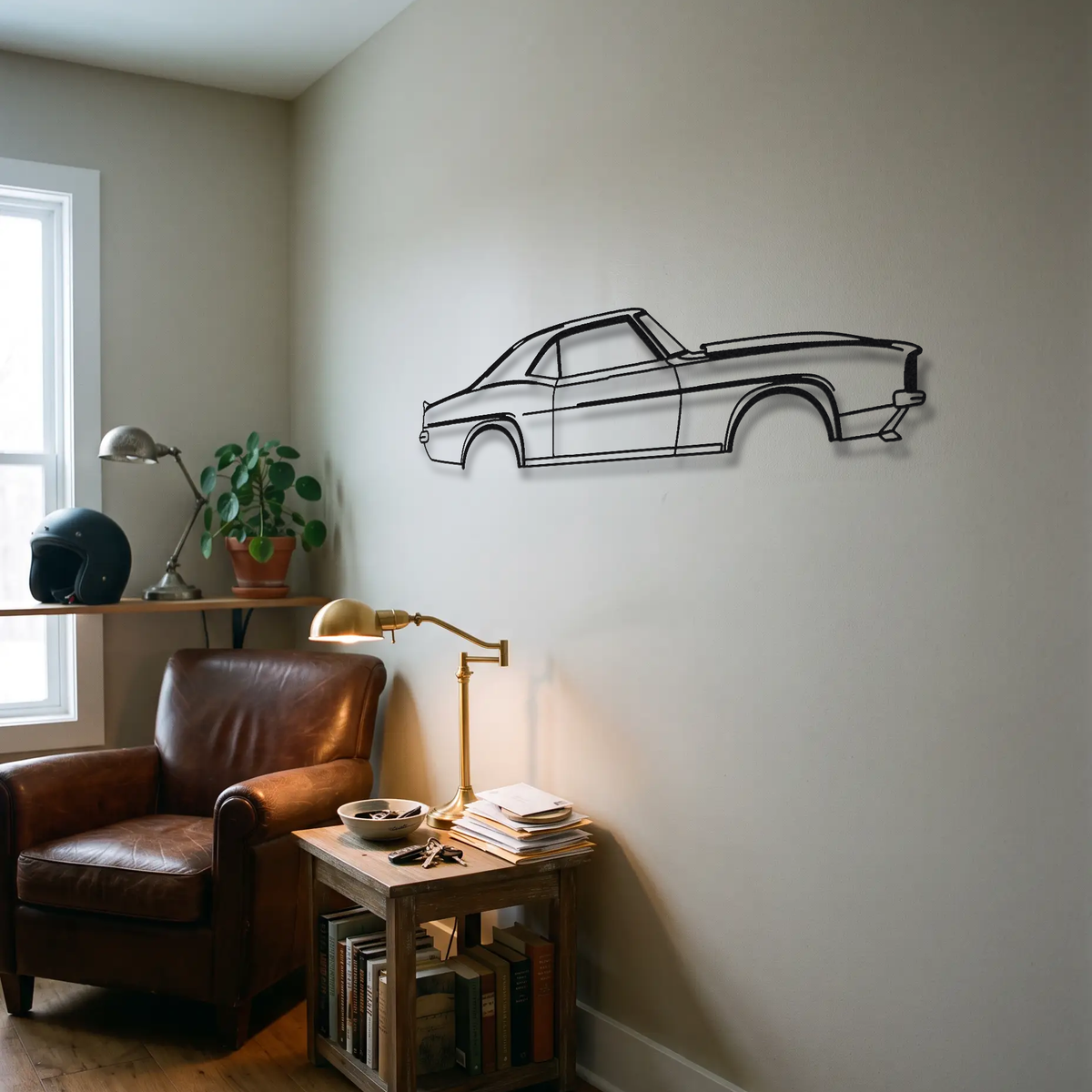 1969 Chevrolet Camaro metal wall art room scene