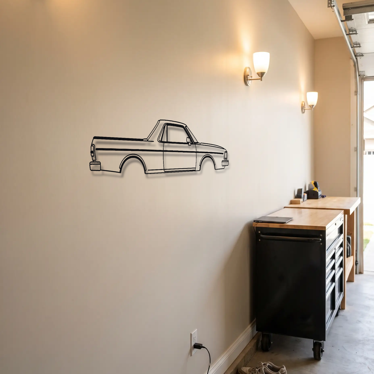 Subaru BRAT Gen 1 metal wall art room scene