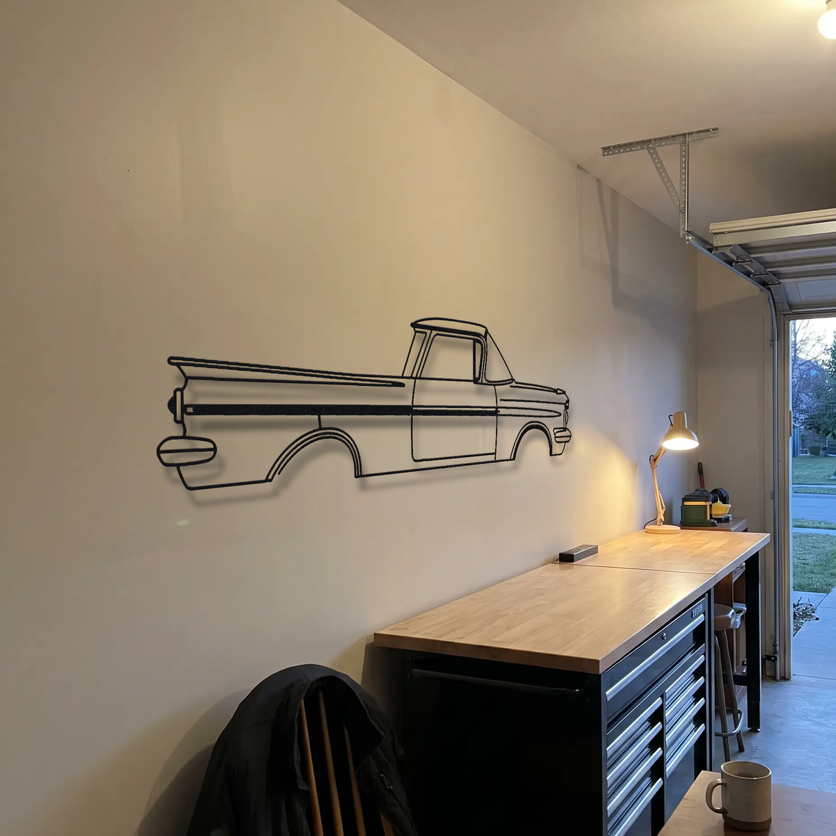 1959-1960 Chevrolet El Camino metal wall art room scene