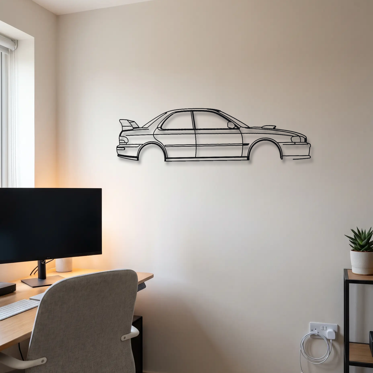 Subaru Impreza WRX Type R STI GC8 metal wall art room scene