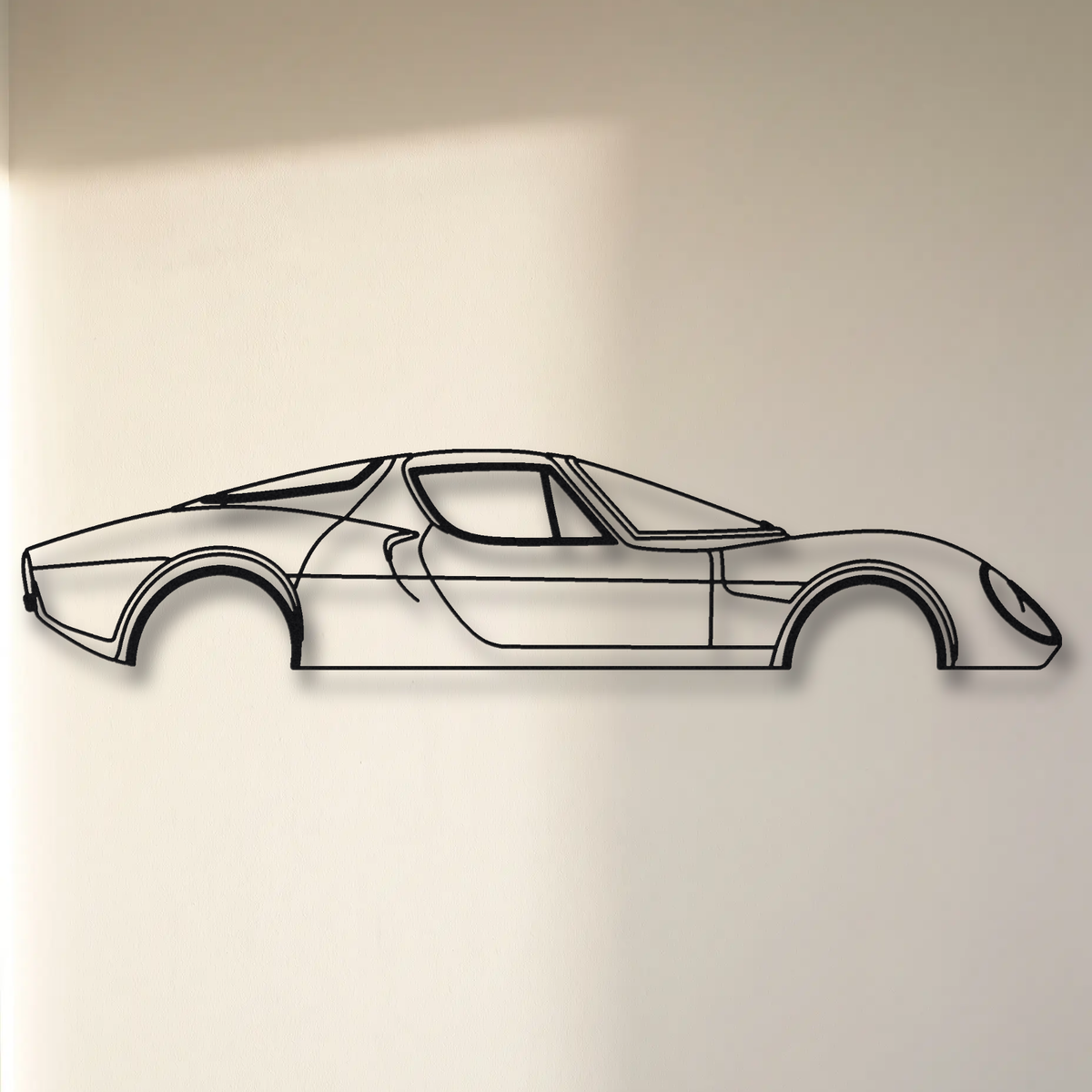 1967-1969 Alfa Romeo 33 Stradale floating mount drop-shadow detail