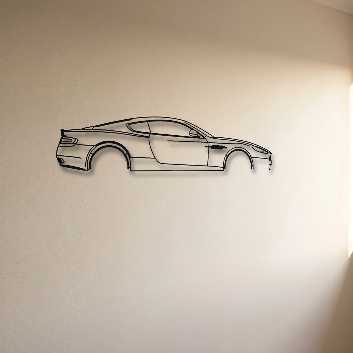 2007-2012 Aston Martin DBS Coupe floating mount drop-shadow detail