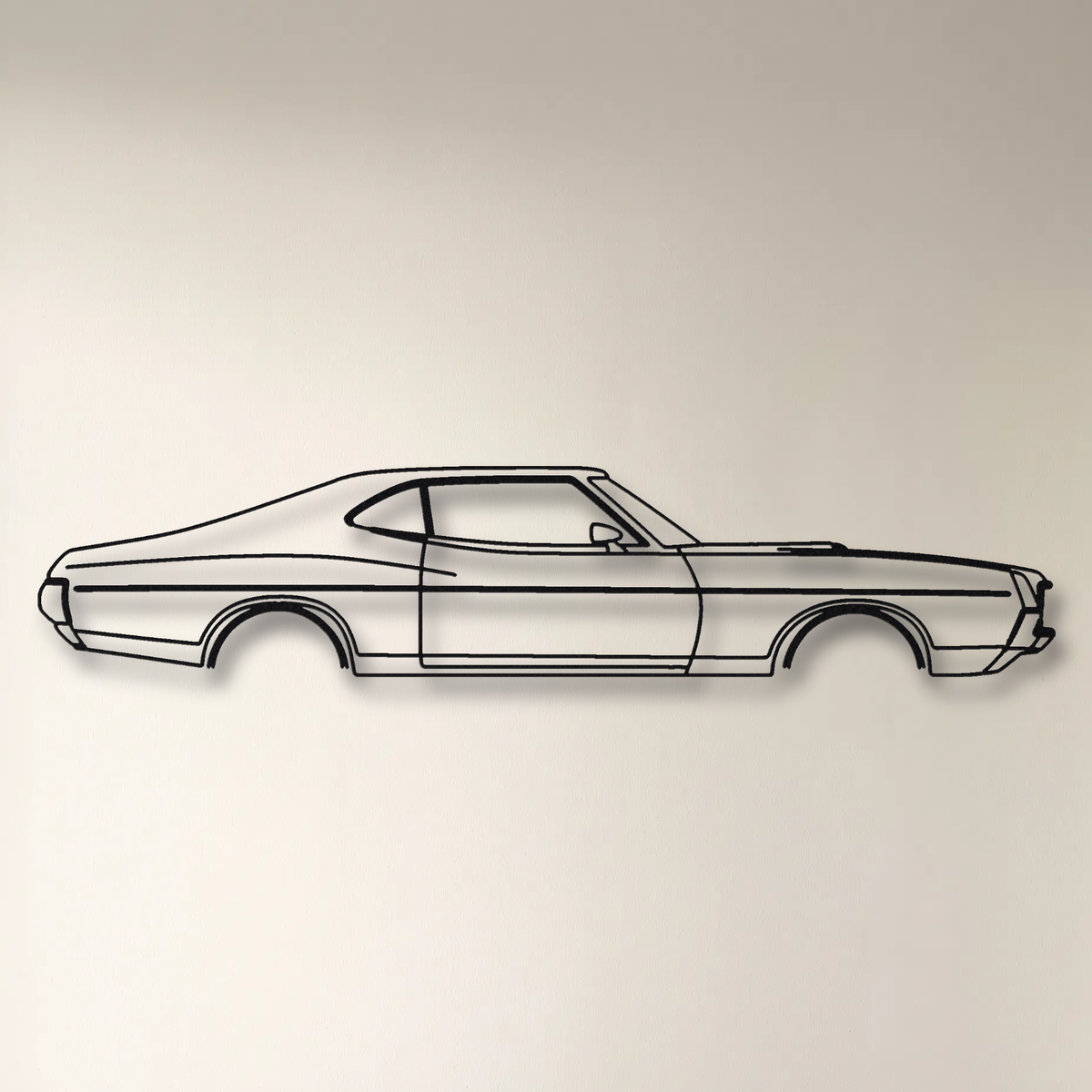 Ford Gran Torino Sport SportsRoof floating mount drop-shadow detail