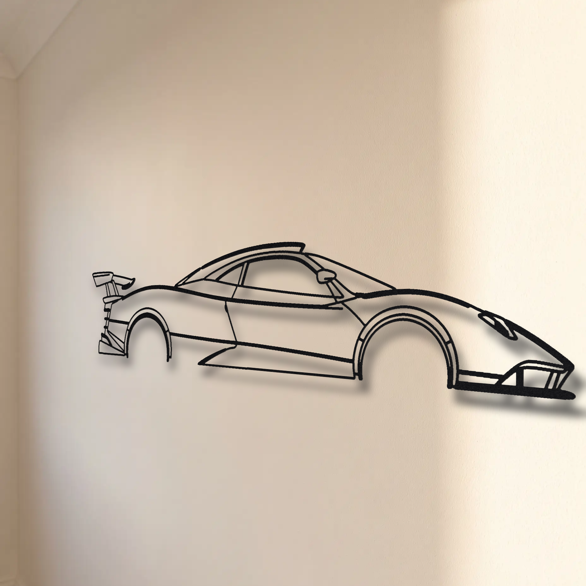 Pagani Zonda Cinque floating mount drop-shadow detail