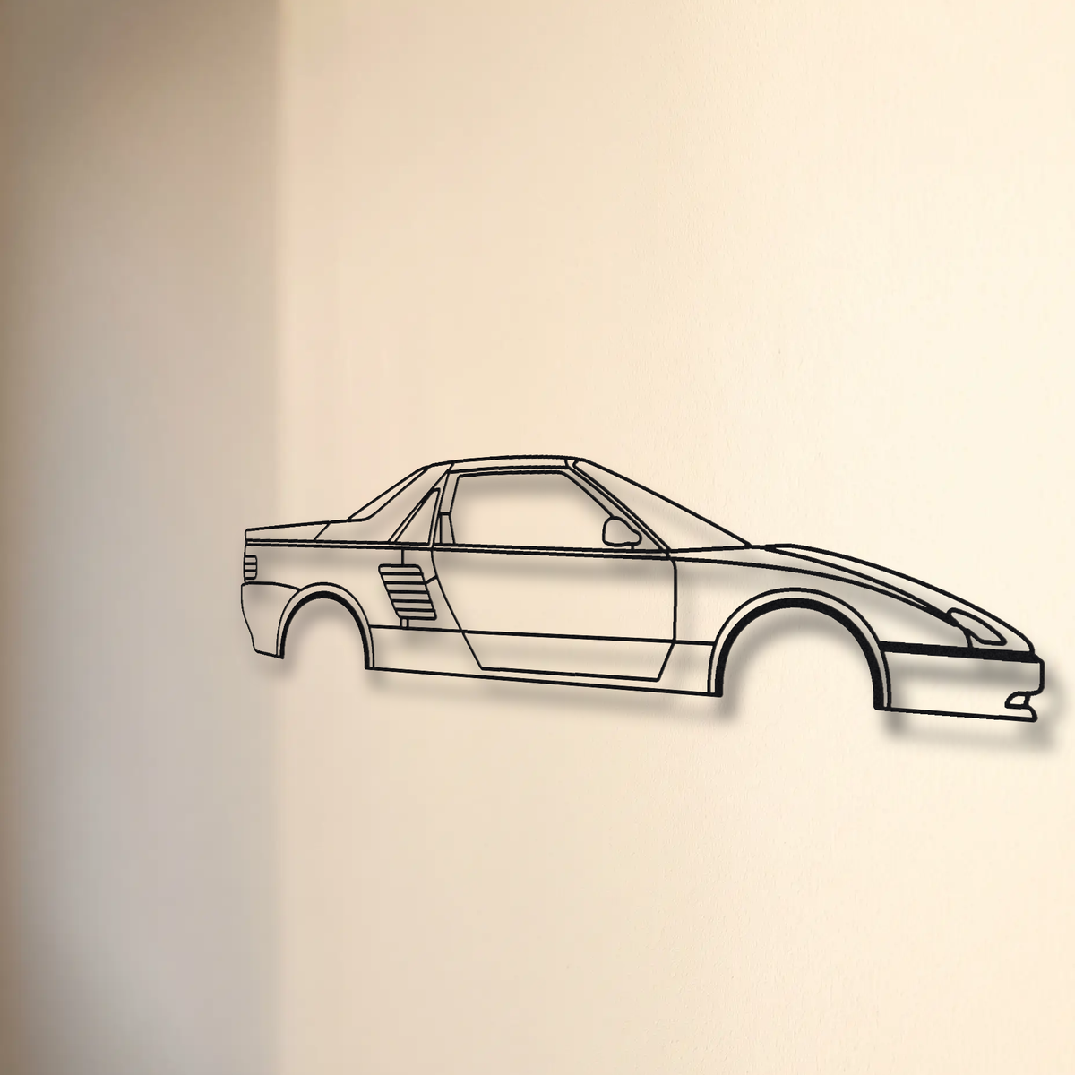 Autozam AZ-1 floating mount drop-shadow detail