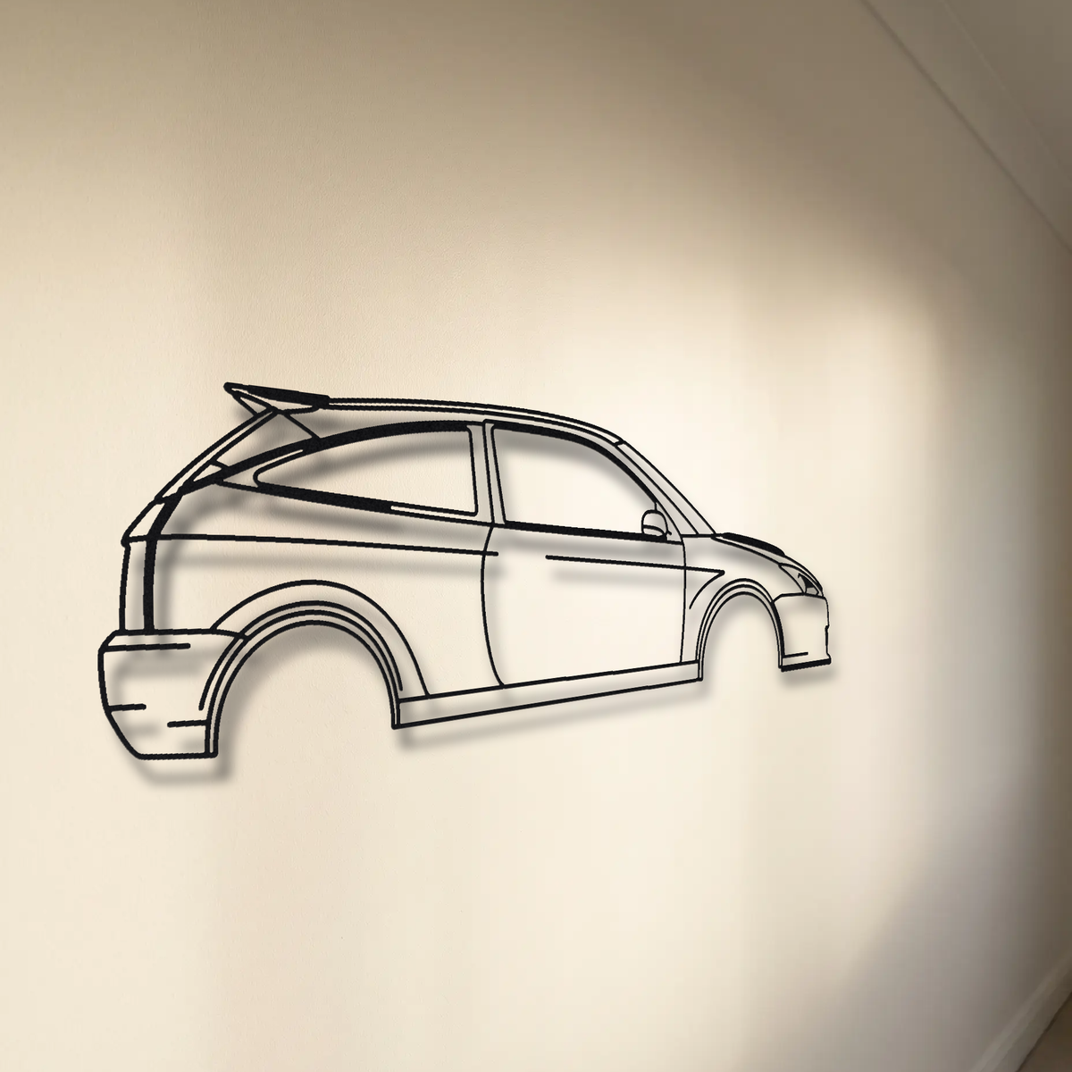 Ford Focus RS MK1 floating mount drop-shadow detail