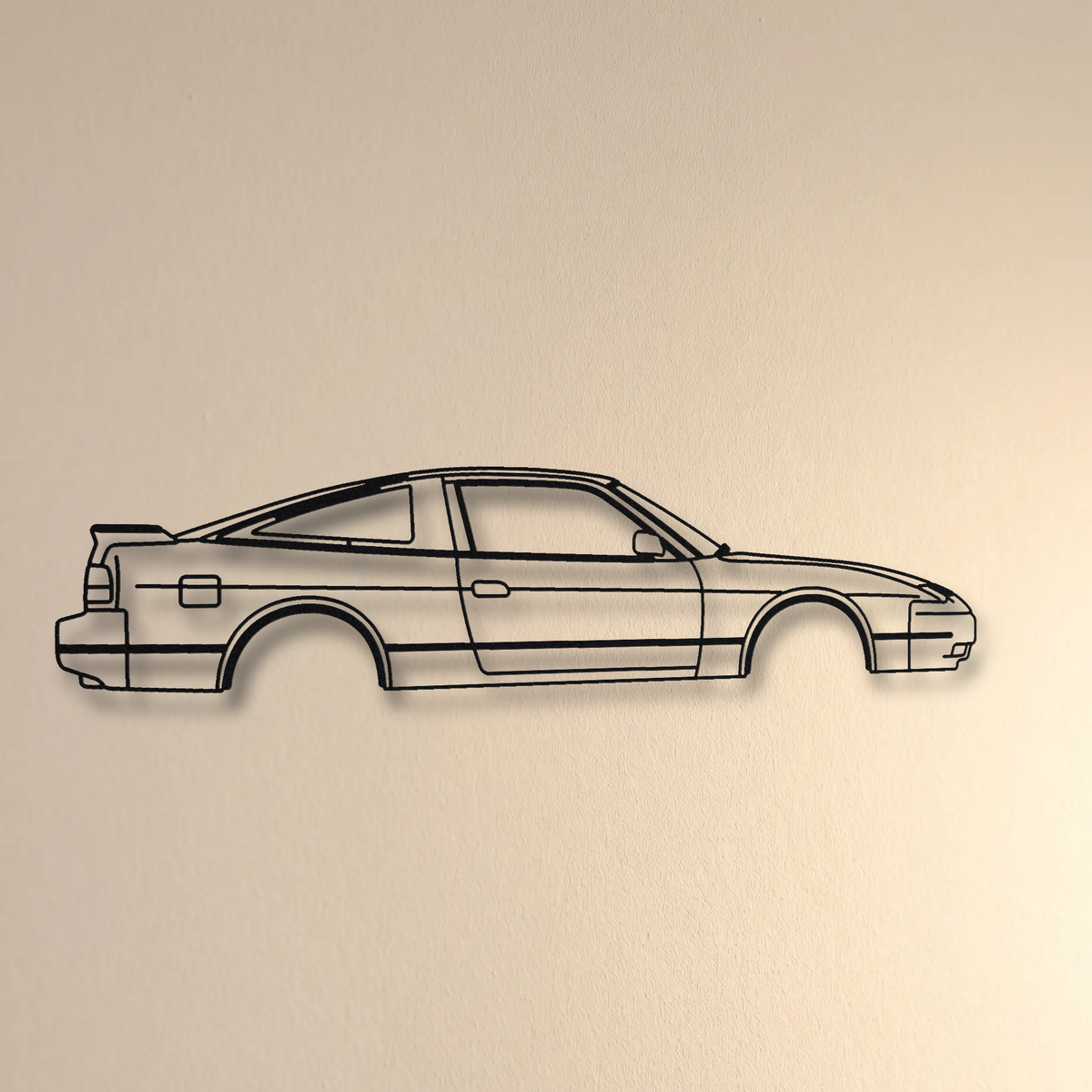 Nissan 180SX floating mount drop-shadow detail