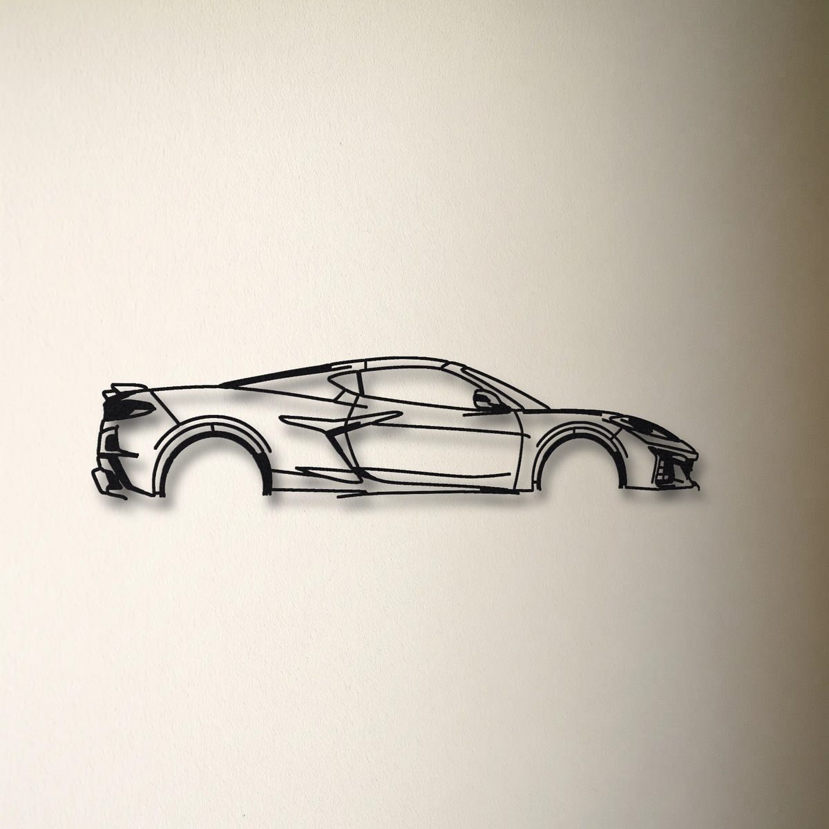 2023- Chevrolet Corvette Z06 Z07 Package C8 floating mount drop-shadow detail