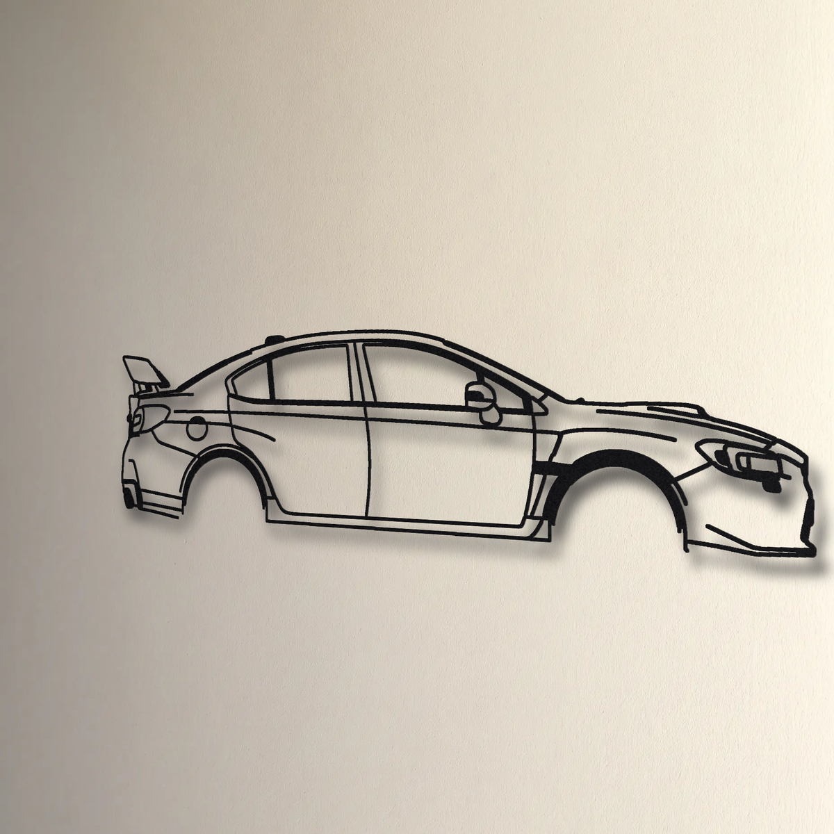 2015-19 Subaru WRX STI S207 / S208 VA floating mount drop-shadow detail