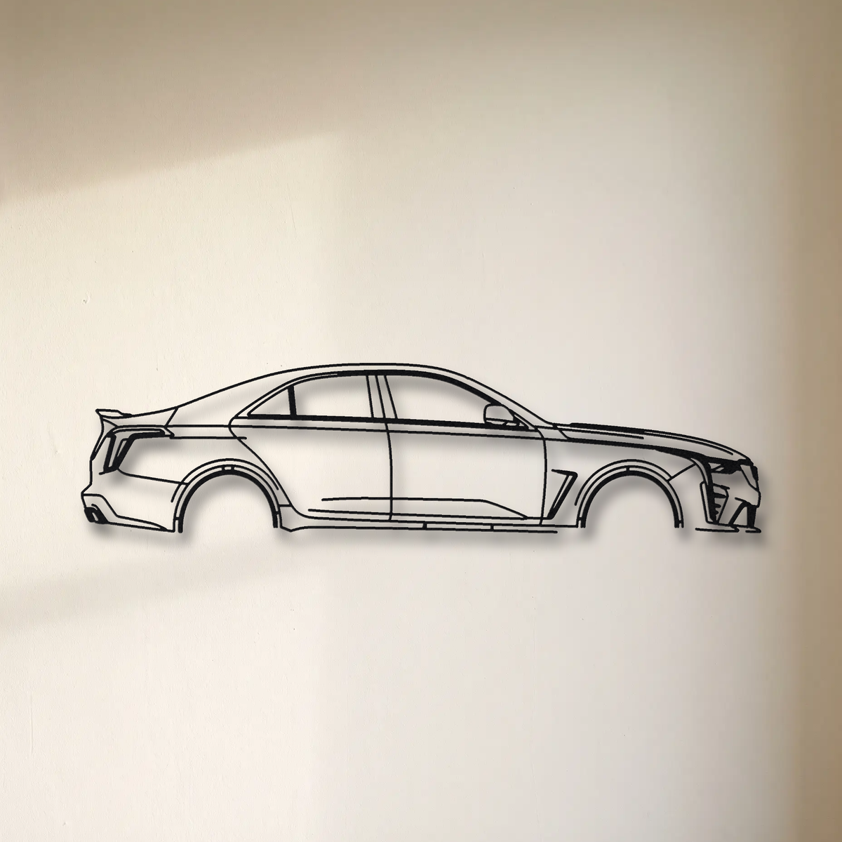 Cadillac CT4-V Blackwing floating mount drop-shadow detail