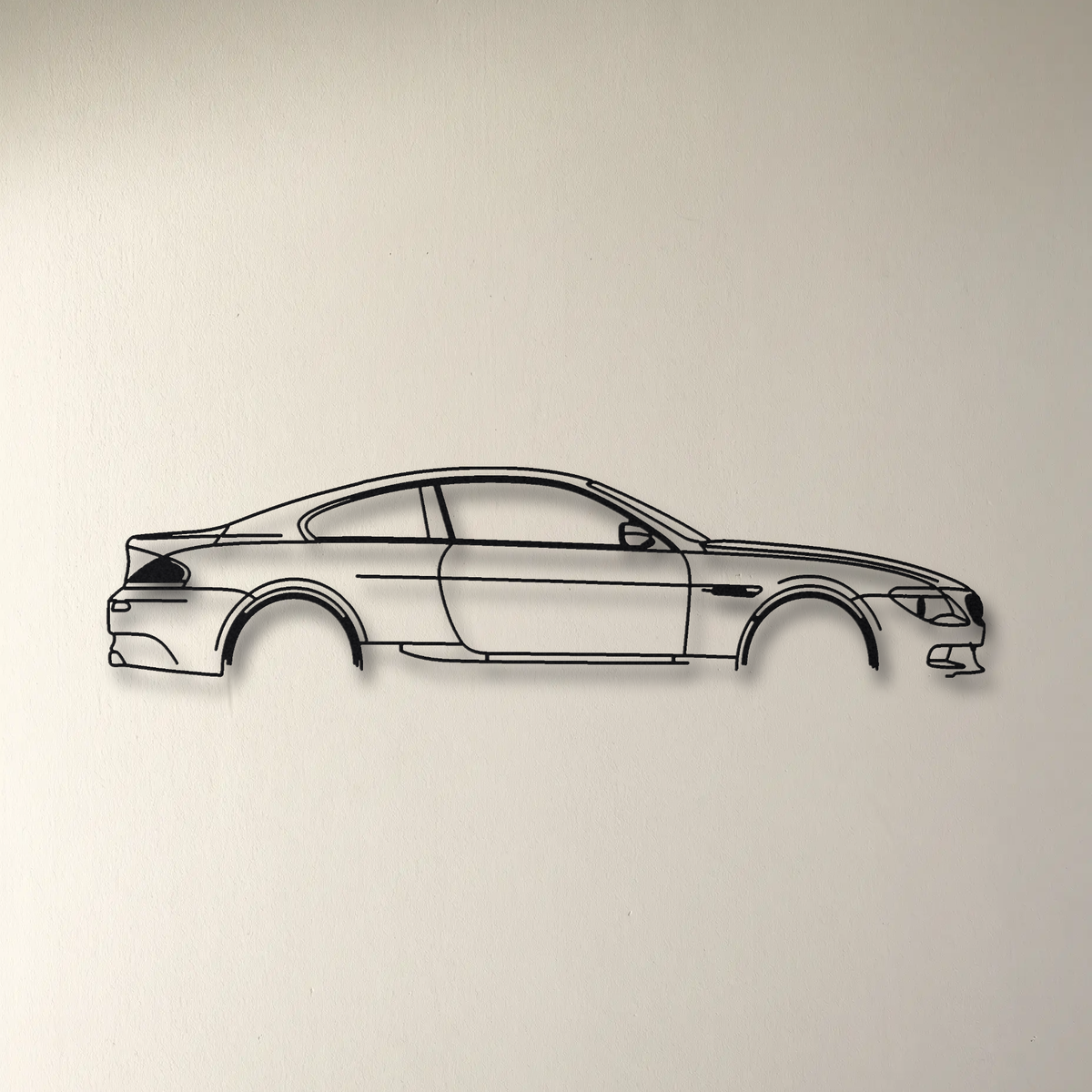 BMW M6 E63 floating mount drop-shadow detail