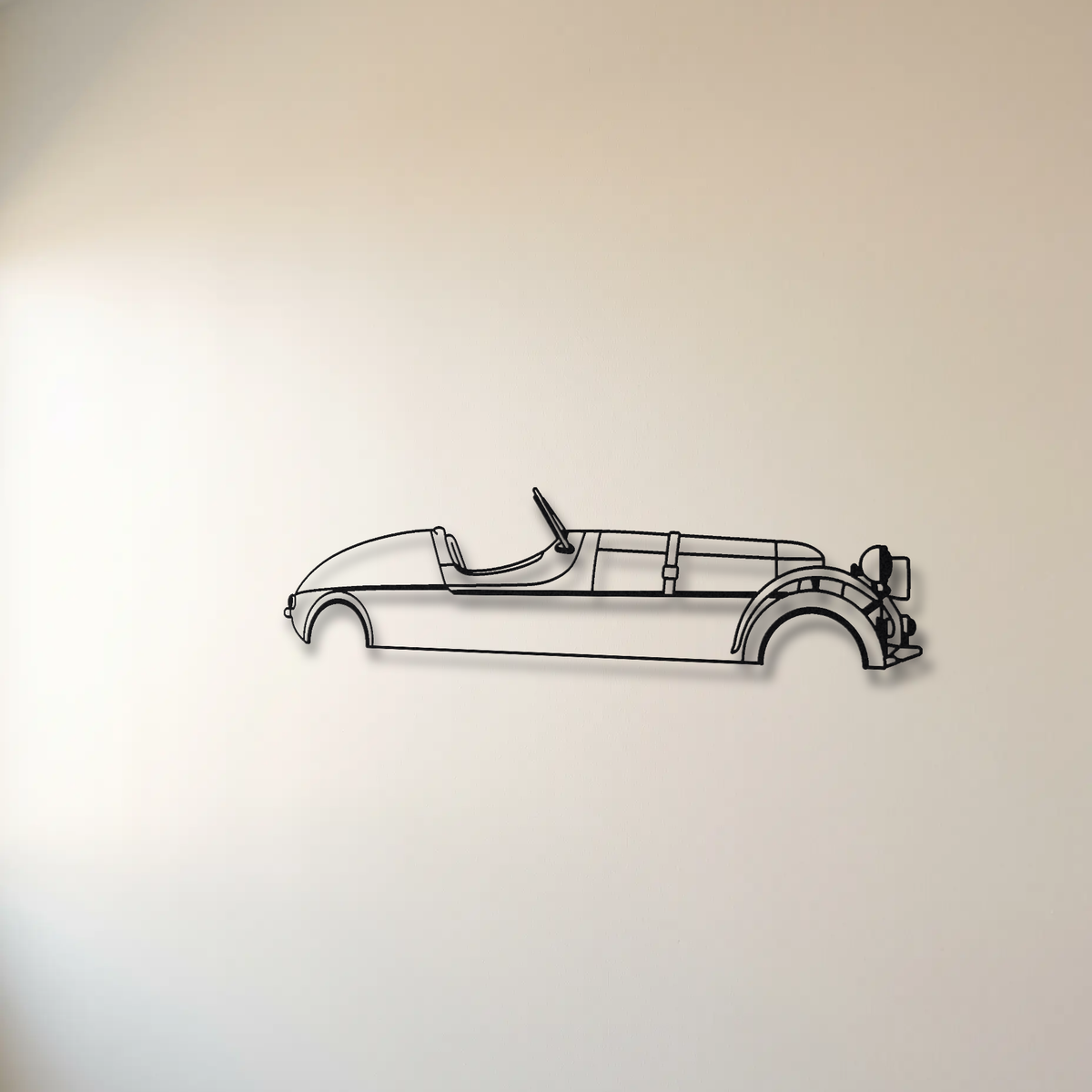 Morgan 3 Wheeler floating mount drop-shadow detail