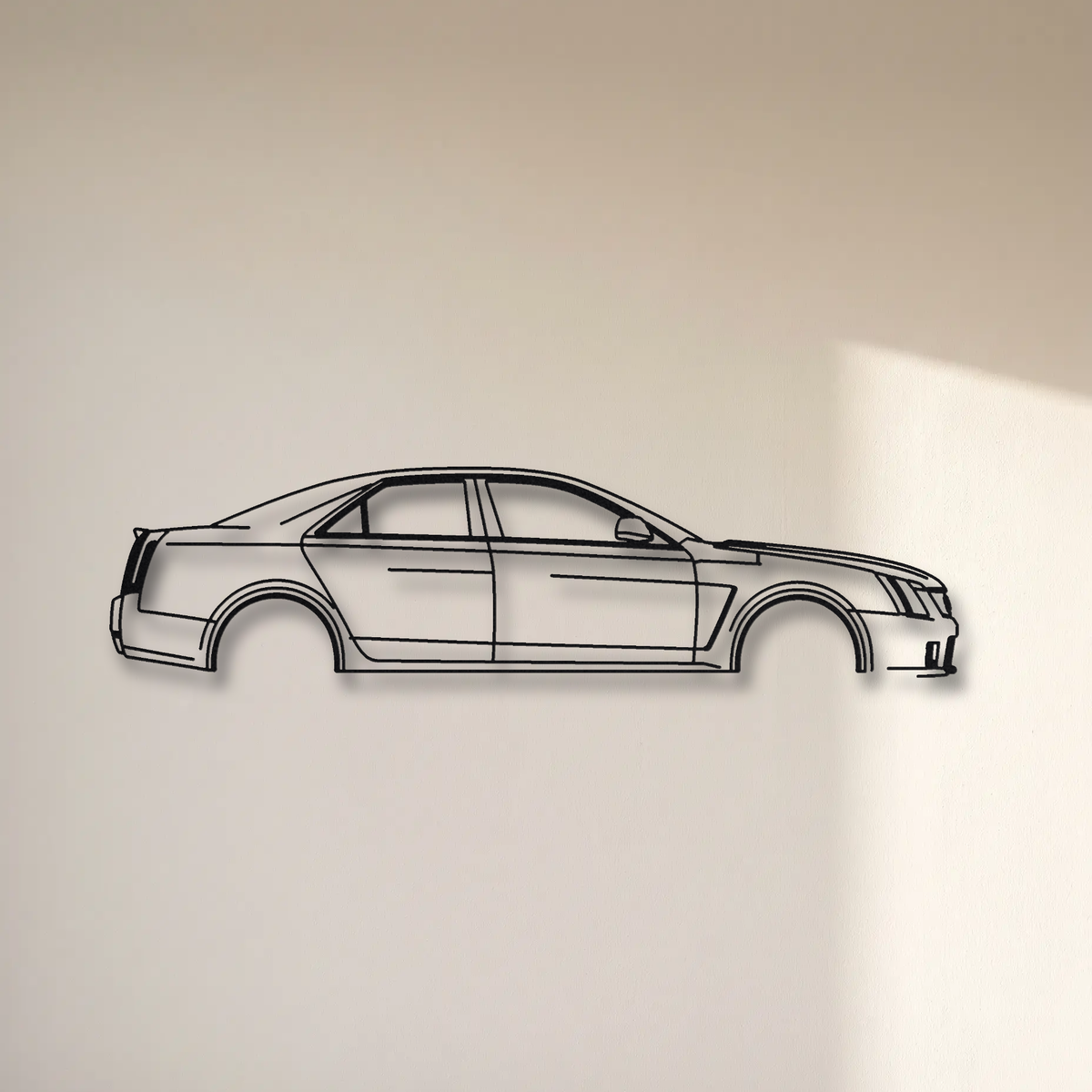 Cadillac CTS-V Gen 2 floating mount drop-shadow detail