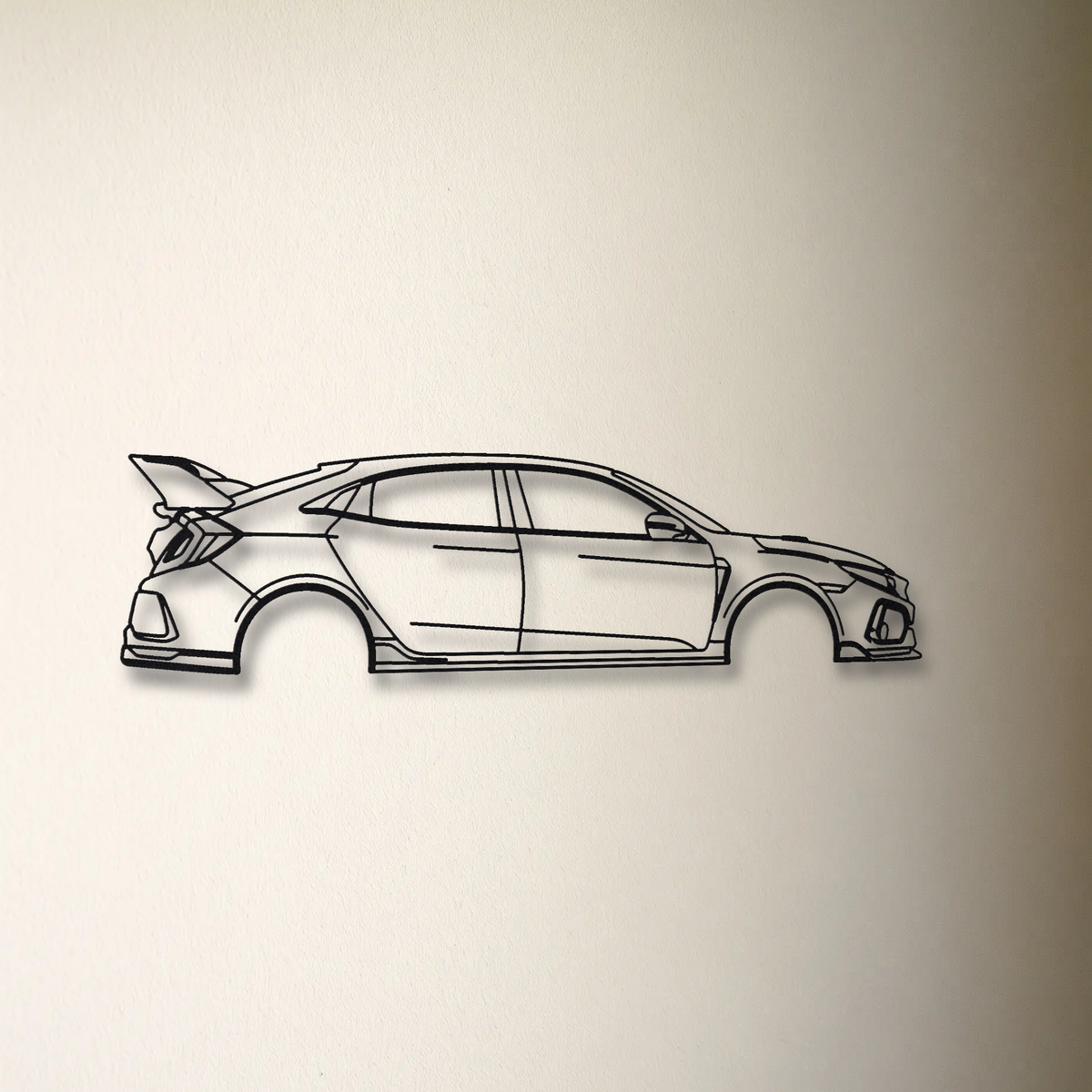 Honda Civic Type R FK8 floating mount drop-shadow detail