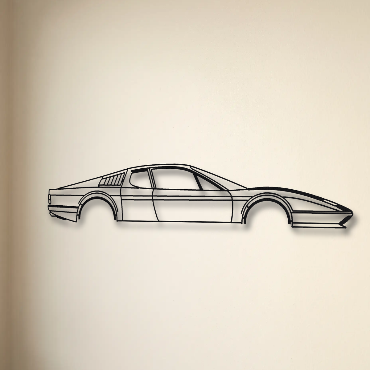 Ferrari 365 GT4 BB / 512 BB floating mount drop-shadow detail