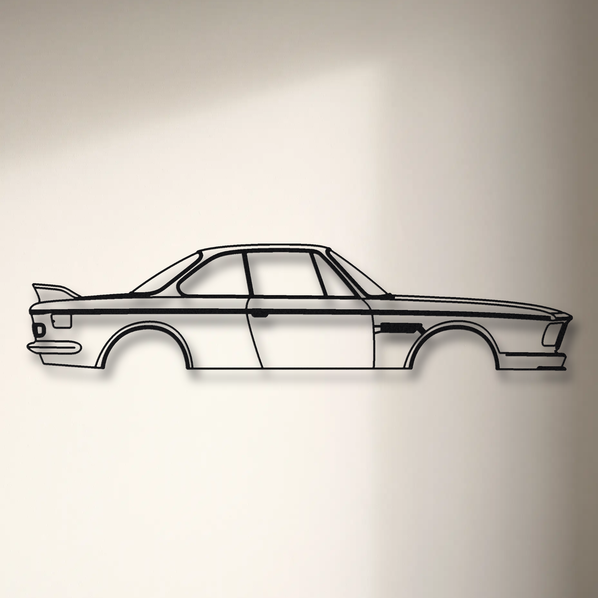 BMW 3.0 CSL E9 floating mount drop-shadow detail