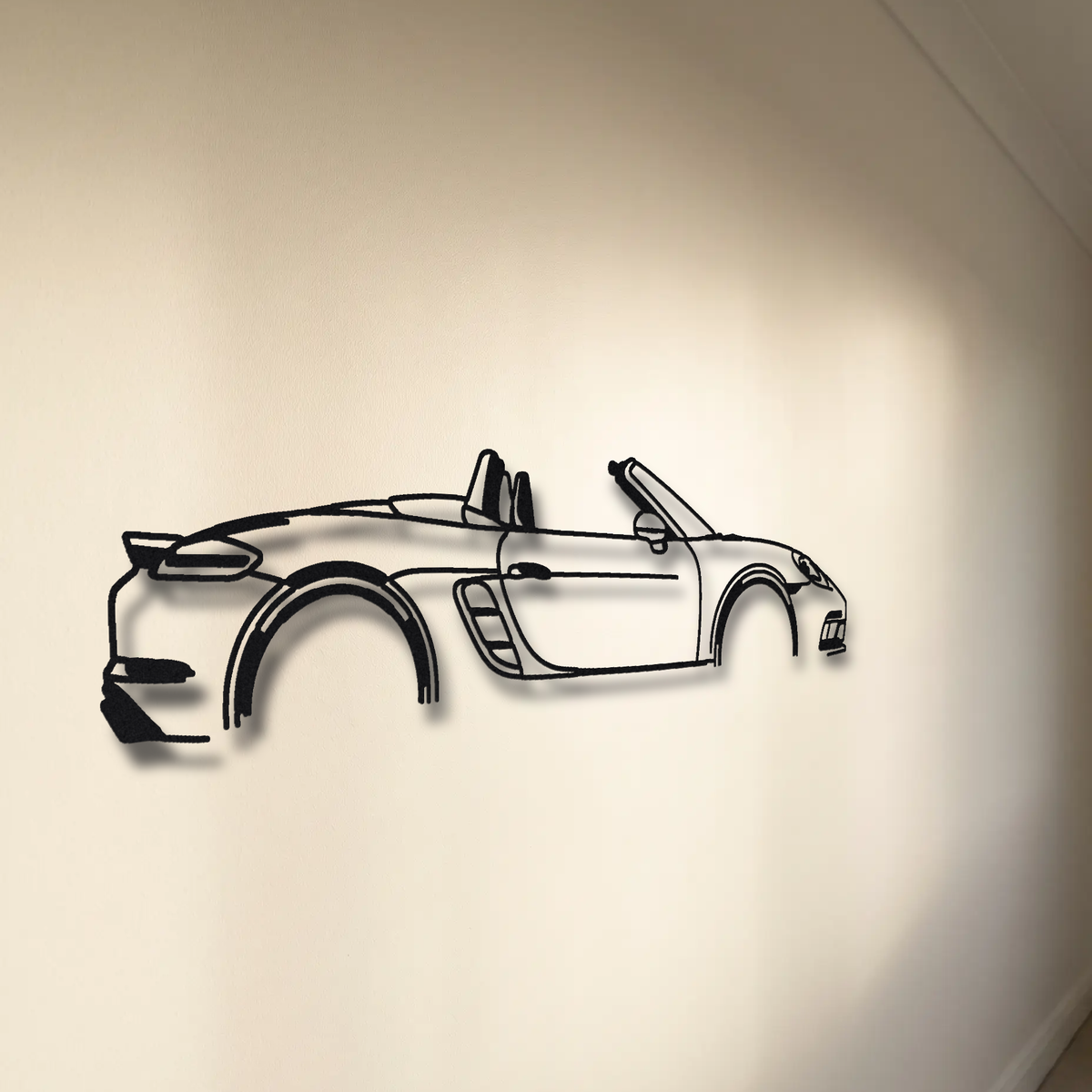 2020- Porsche 718 Boxster GTS 4.0 982 floating mount drop-shadow detail