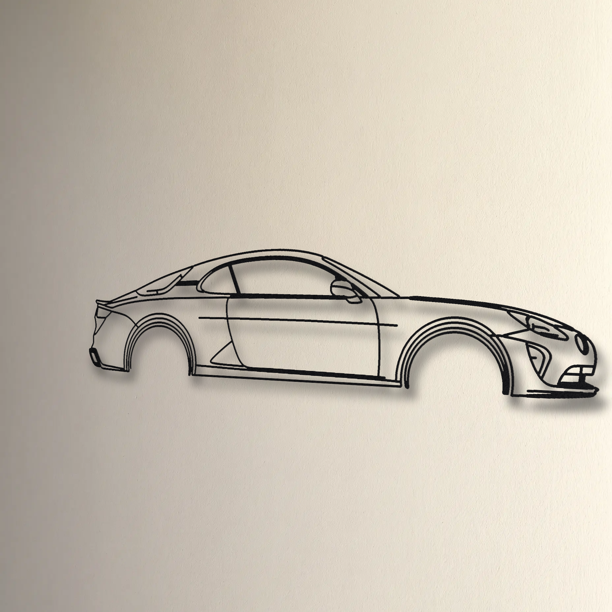 Alpine A110 R floating mount drop-shadow detail