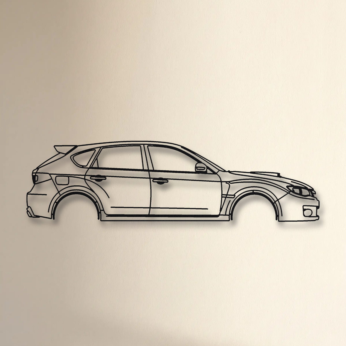2008-2014 Subaru Impreza WRX STI GRB floating mount drop-shadow detail
