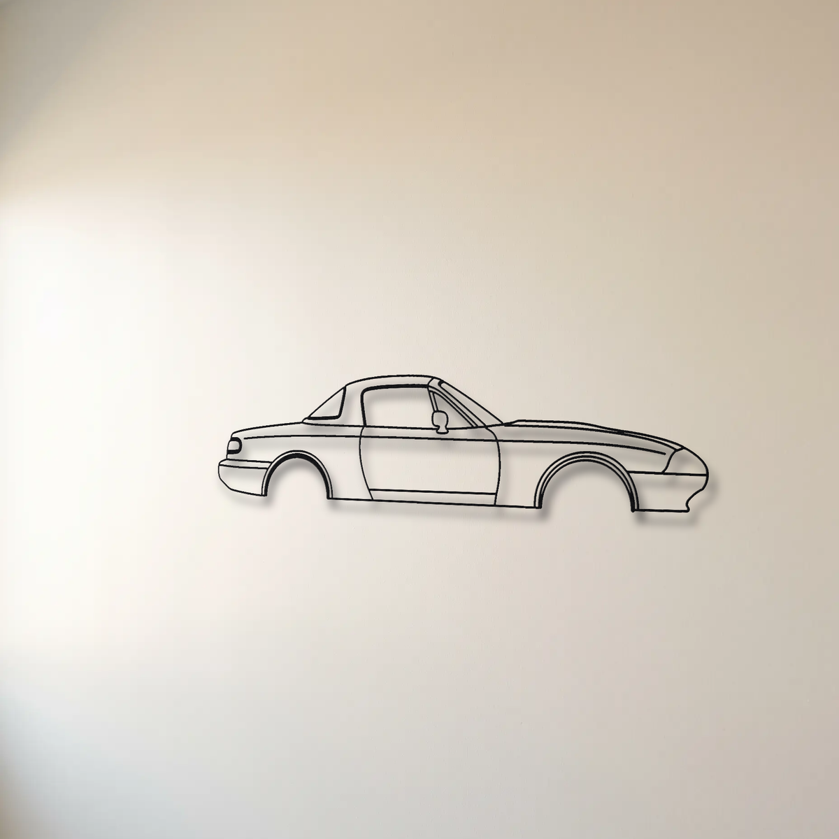 Mazda MX-5 Miata NA floating mount drop-shadow detail