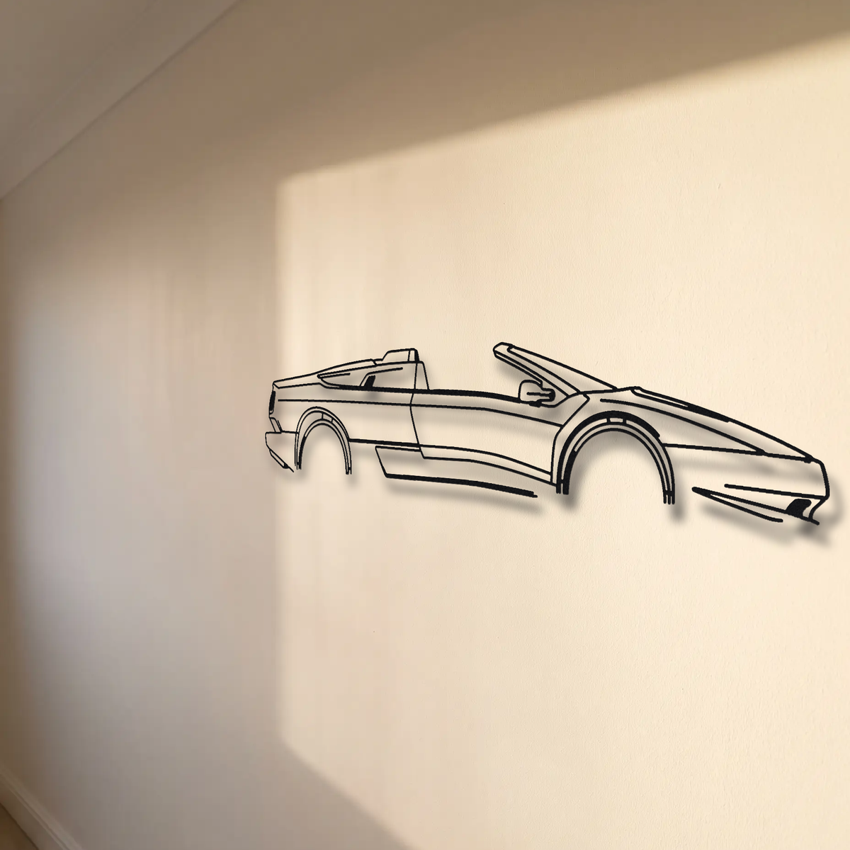 Lamborghini Diablo VT Roadster floating mount drop-shadow detail