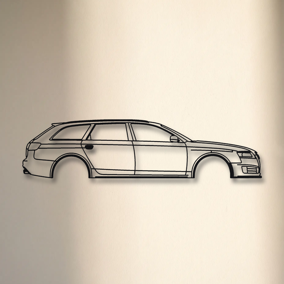 Audi RS6 Avant C6 floating mount drop-shadow detail
