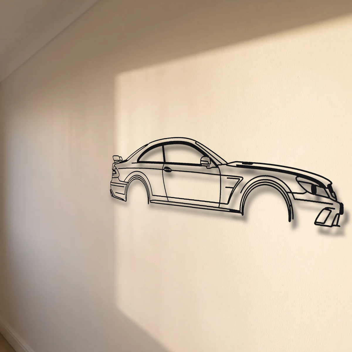 Mercedes-Benz CLK63 AMG Black Series floating mount drop-shadow detail