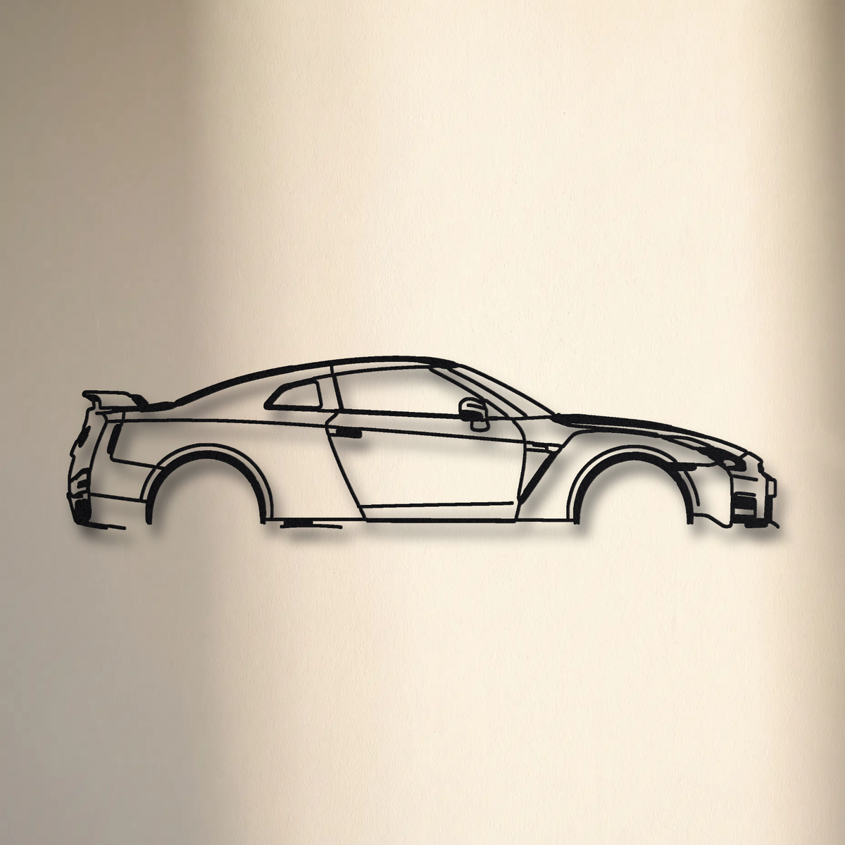 2014- Nissan GT-R NISMO R35 floating mount drop-shadow detail