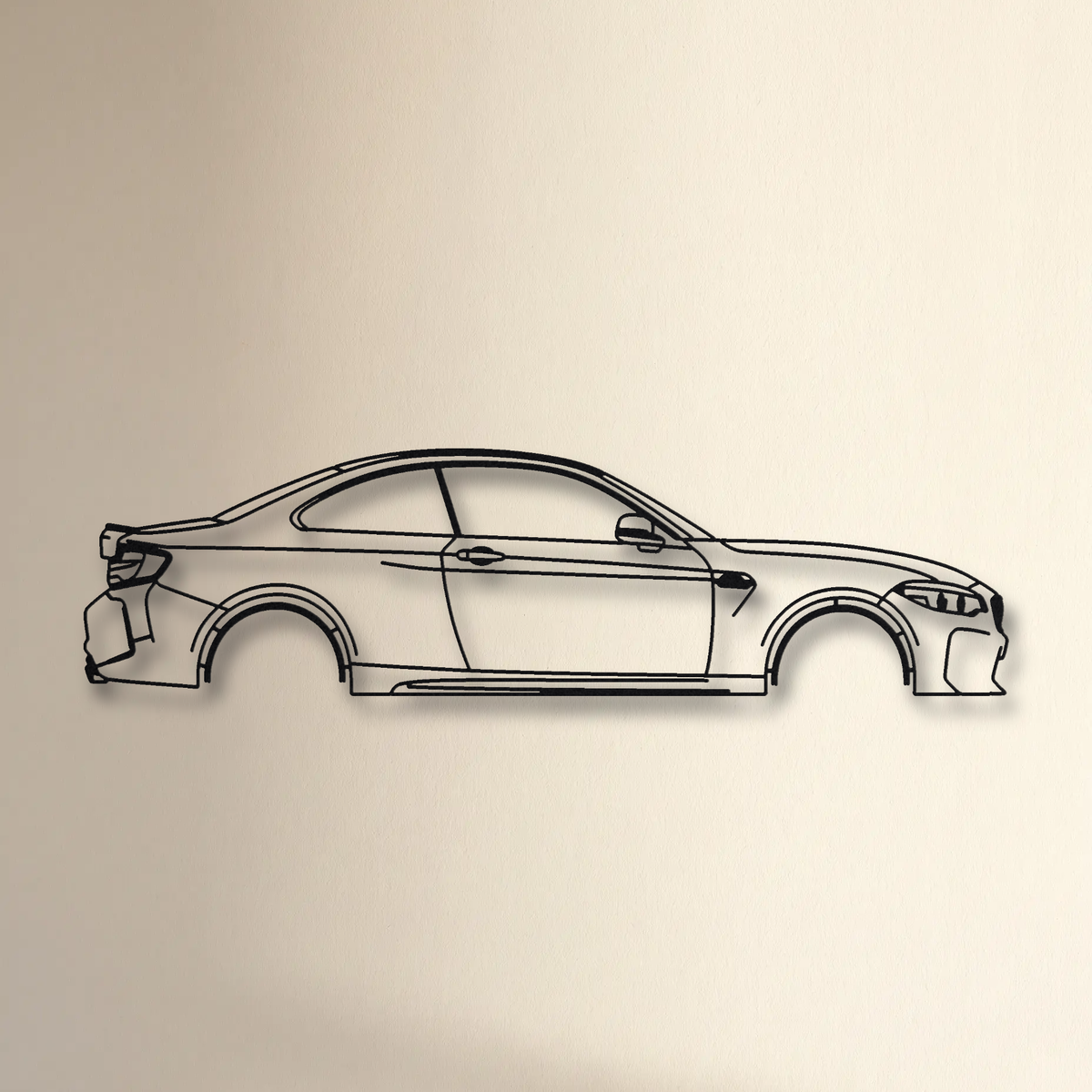BMW M2 F87 floating mount drop-shadow detail