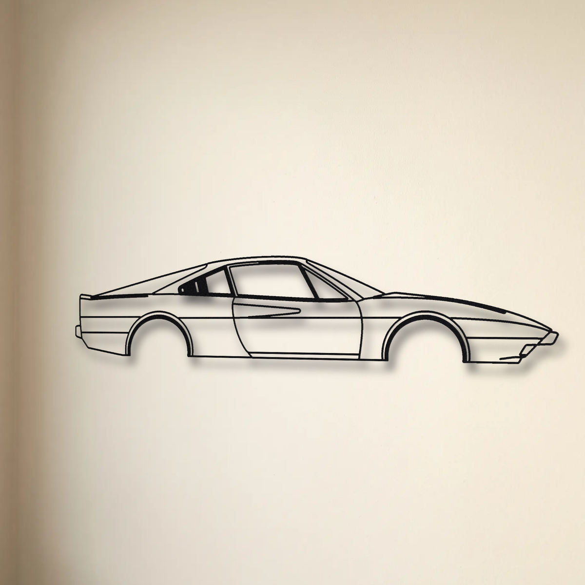 Ferrari 308 GTB floating mount drop-shadow detail