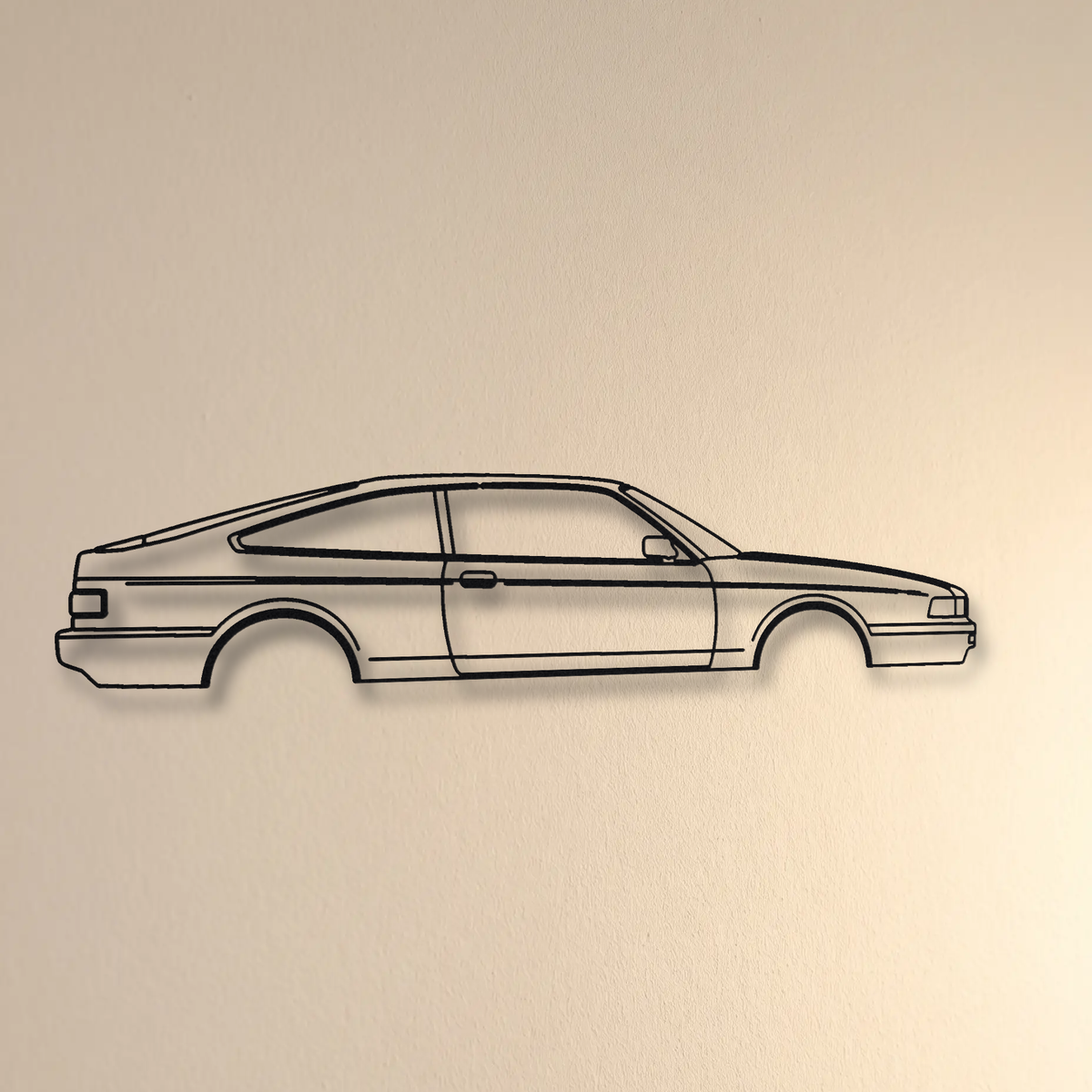 Honda Integra Gen 1 floating mount drop-shadow detail