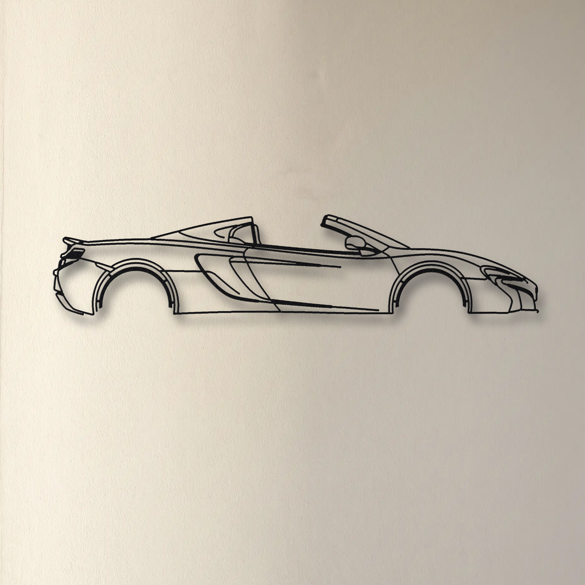McLaren 650S Spider floating mount drop-shadow detail