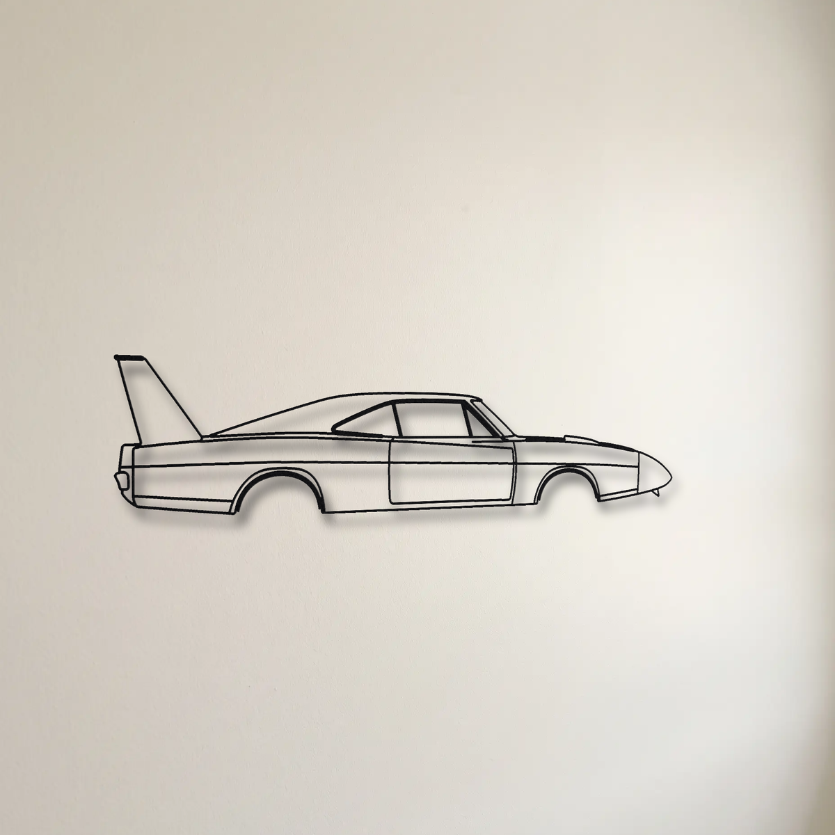 1969 Dodge Charger Daytona floating mount drop-shadow detail