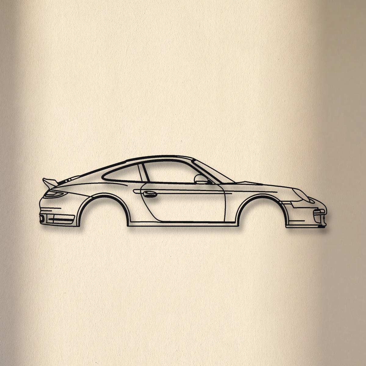 Porsche 911 Sport Classic 997.2 floating mount drop-shadow detail